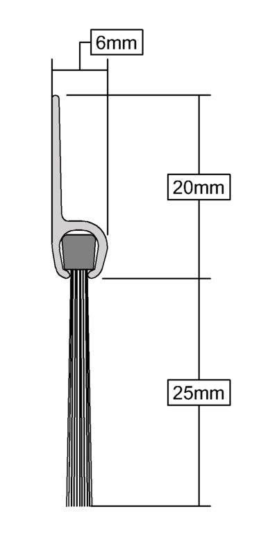 Stormguard Bottom of Door Brush Strip Draught Excluder - 914mm - Brown