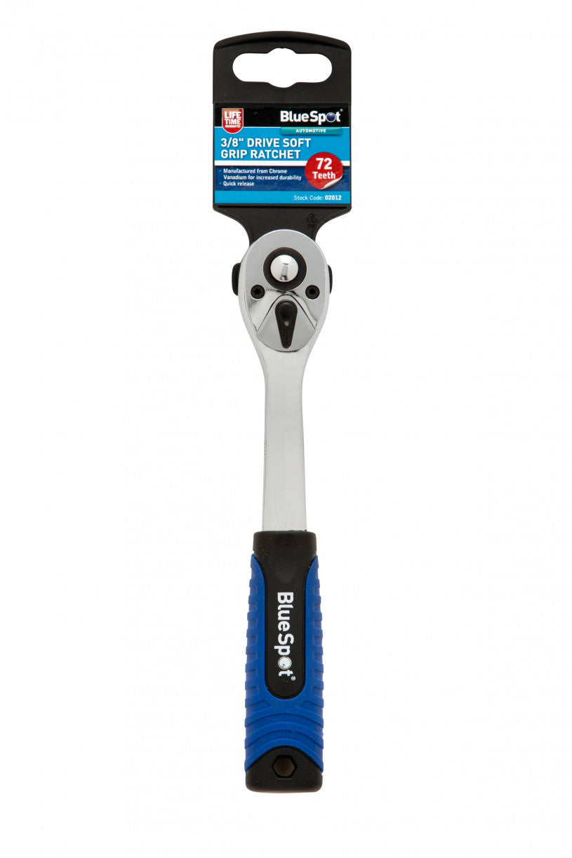Bluespot Soft Grip Ratchet - 3/8" (02012)