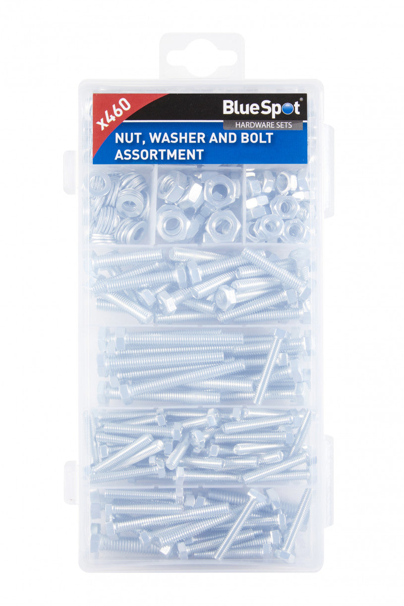 BlueSpot 460 PCE Assorted Nut, Washer And Bolt Set (40516)