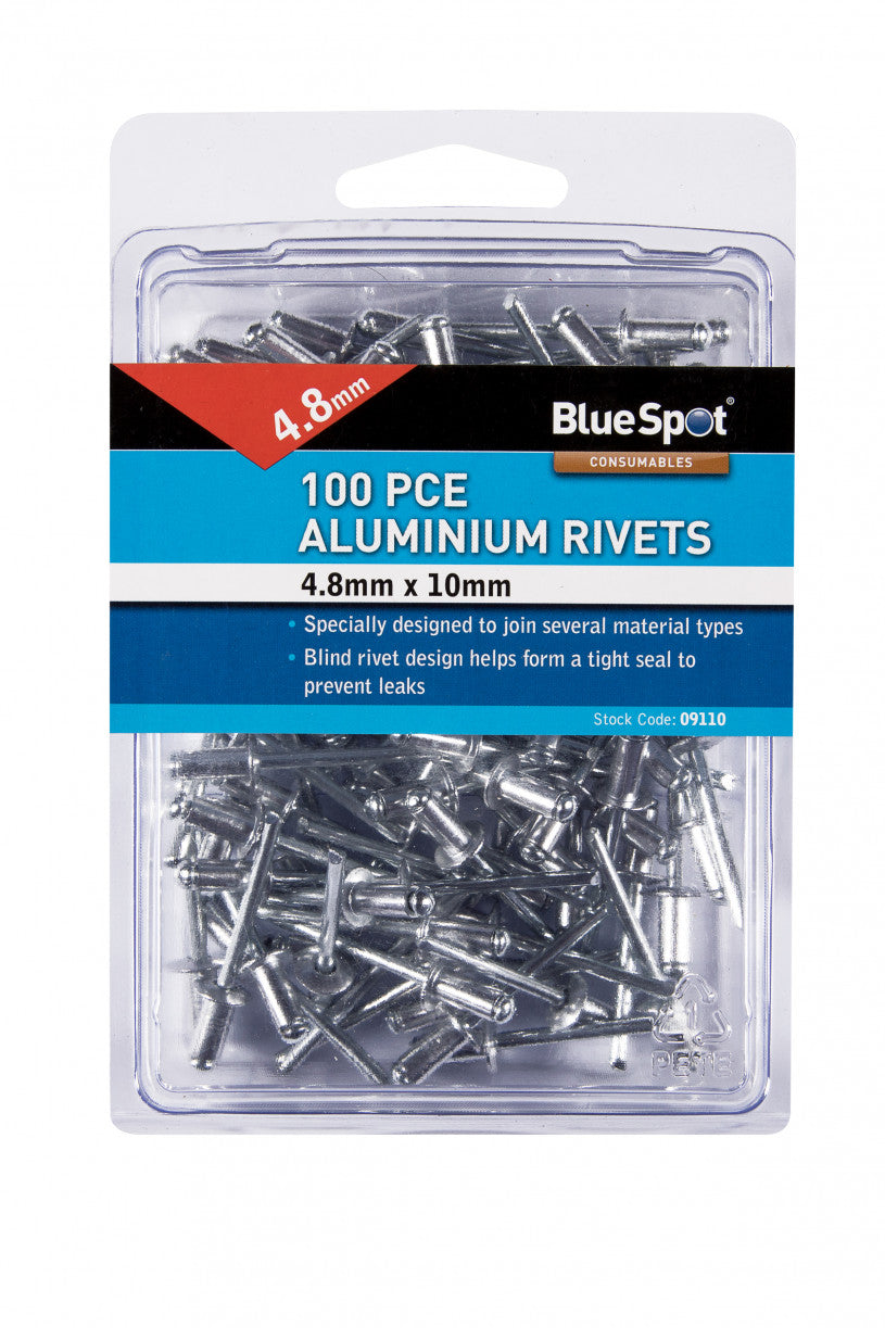 Rivets - 100 pce - 3.2mm, 4mm & 4.8mm