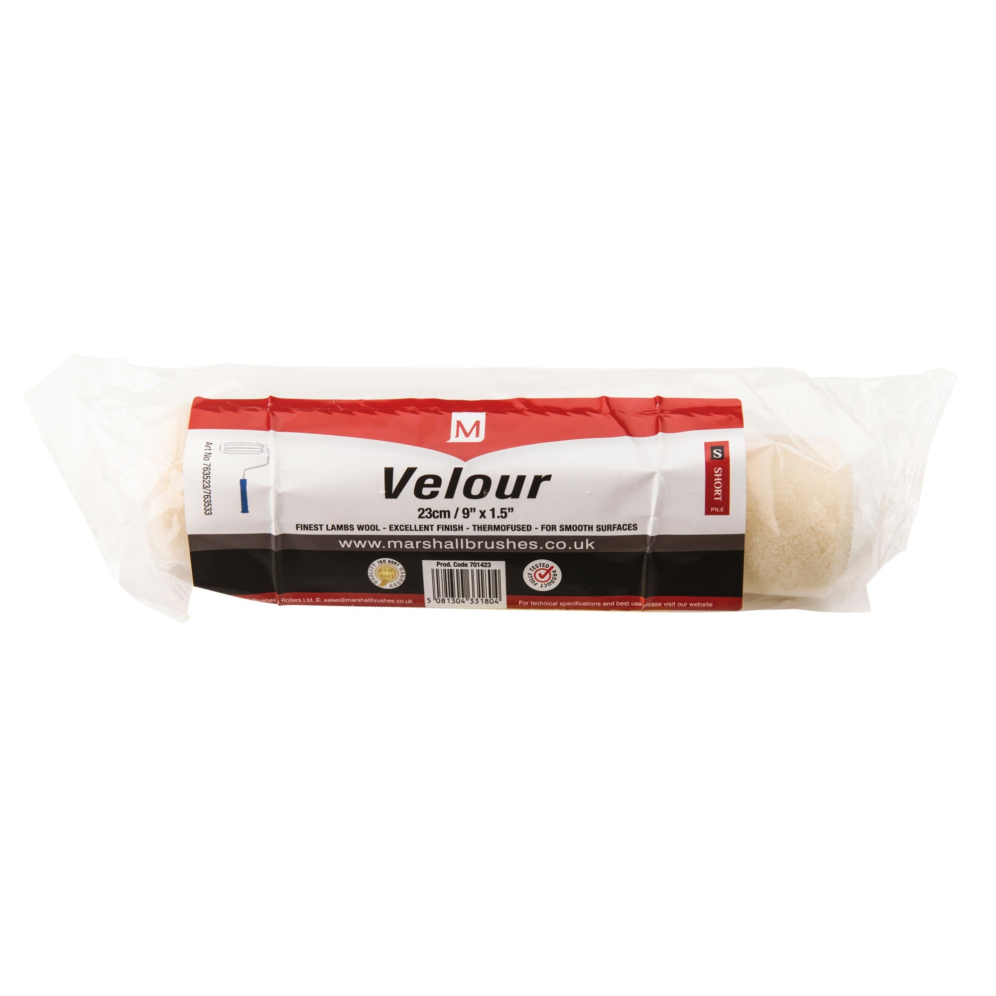 Marshall- Velour Paint Roller Sleeve - 9" x 1.5" (230mm) x (38mm)