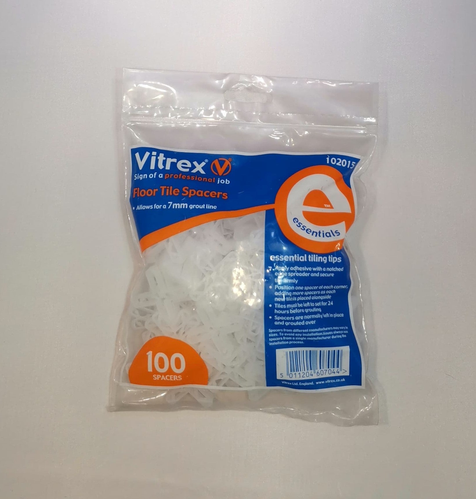 Floor Tile Spacers - 100 x 7 mm