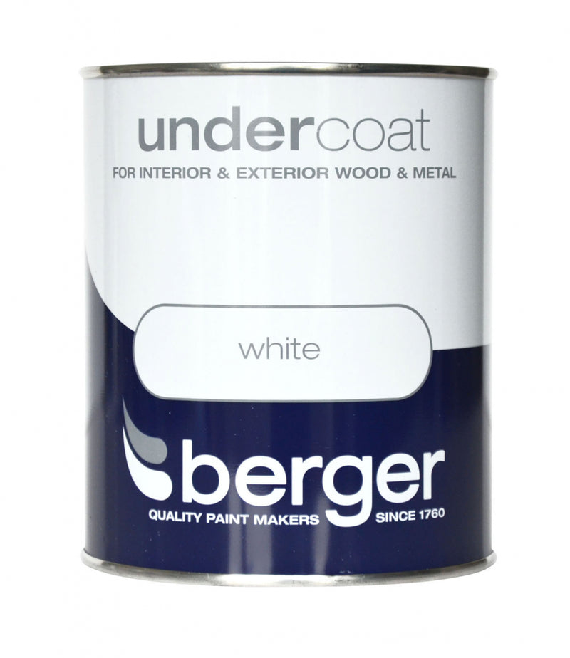 Berger White Undercoat Paint 750ml
