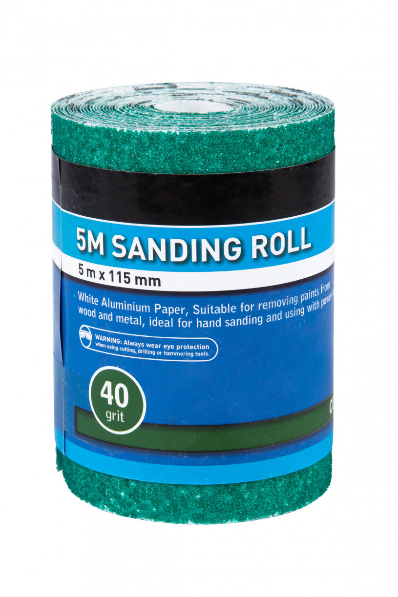 BlueSpot 5m 115mm Sanding Roll - 40 Grit (19856)