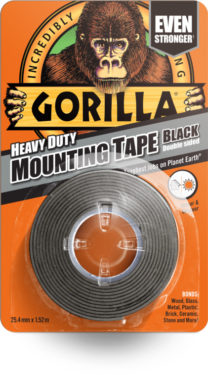 Gorilla Heavy Duty Double Sided Mounting Tape - Black & Crystal Clear