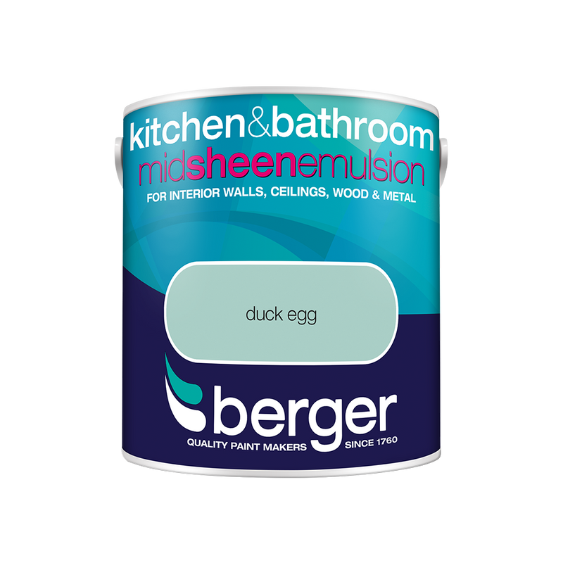Berger Kitchen & Bathroom Mid Sheen Coloured Emulsion