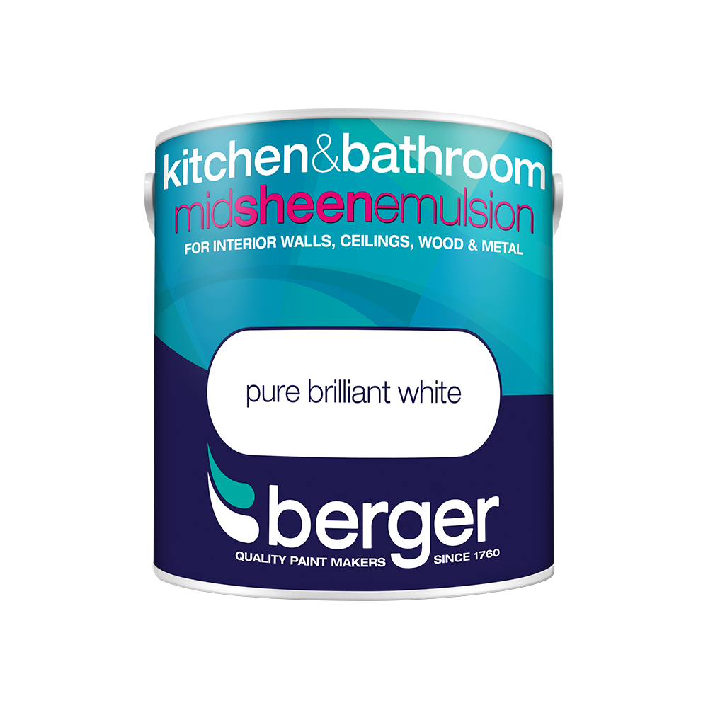 Berger Kitchen & Bathroom Mid Sheen Coloured Emulsion