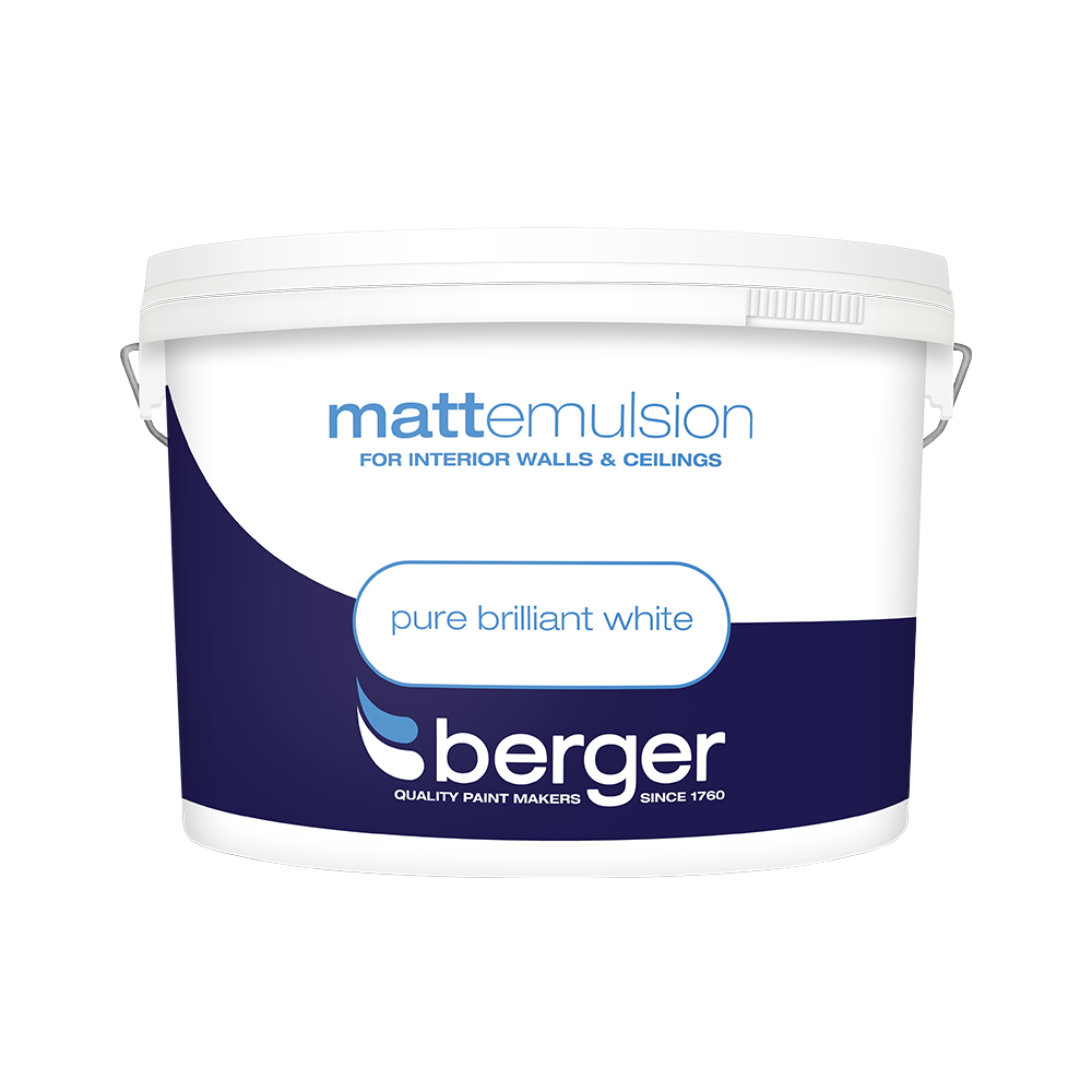 Berger - Matt Emulsion - 7.5 Litre - Pure Brilliant White