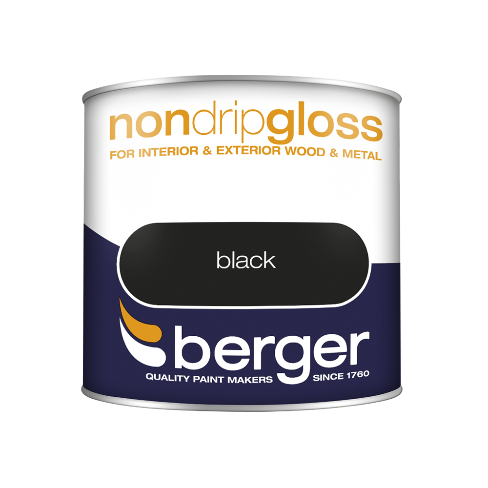 Berger - Non Drip Gloss - Black & Pure Brilliant White - 250ml
