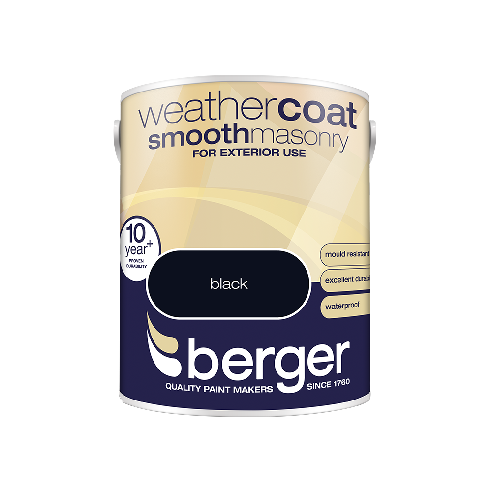 Berger - Weathercoat Smooth Masonry - 5L - Various Colour Available