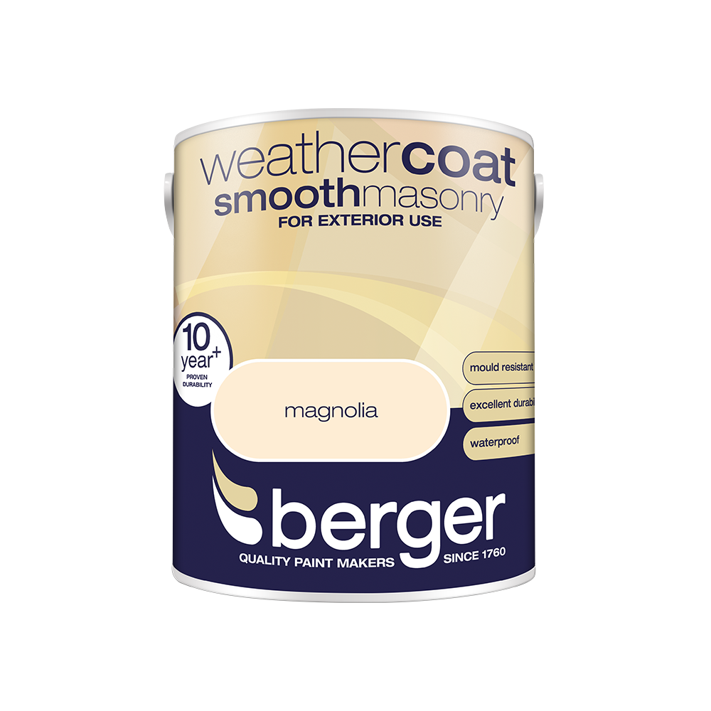 Berger - Weathercoat Smooth Masonry - 5L - Various Colour Available