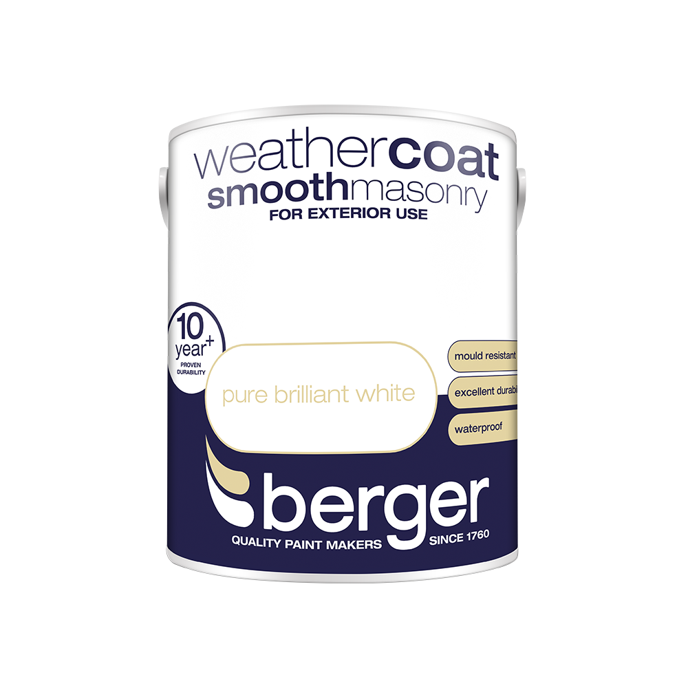 Berger - Weathercoat Smooth Masonry - 5L - Various Colour Available