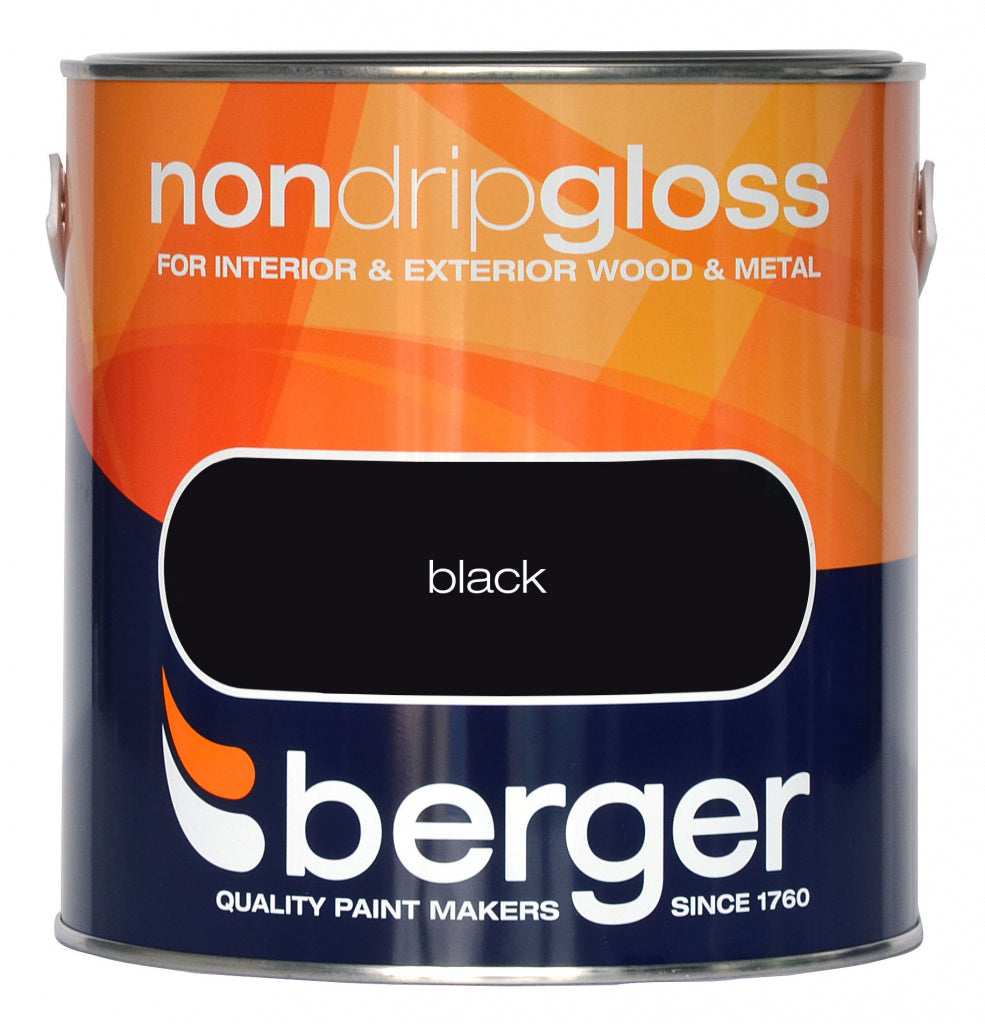 Berger - Black Non Drip Gloss - 2.5L