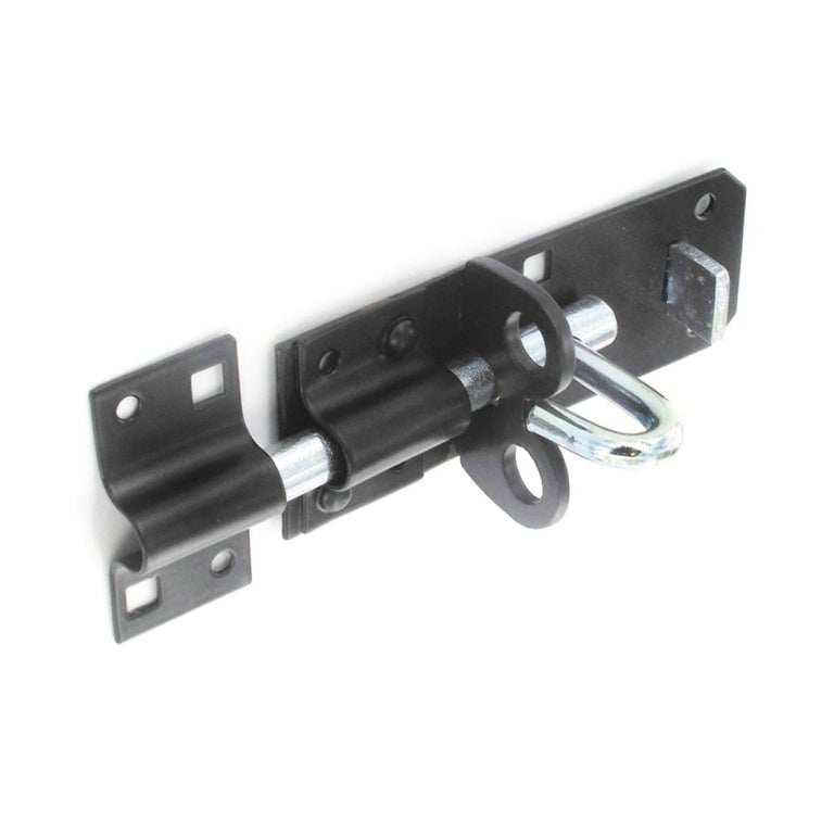Securit Black Padlock Bolt 200mm (8") (S1413)