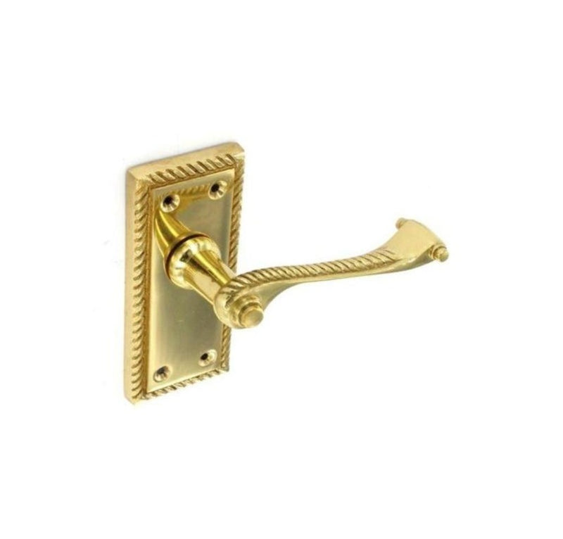 Securit - Polished Brass Georgian Latch Handles (S2101)