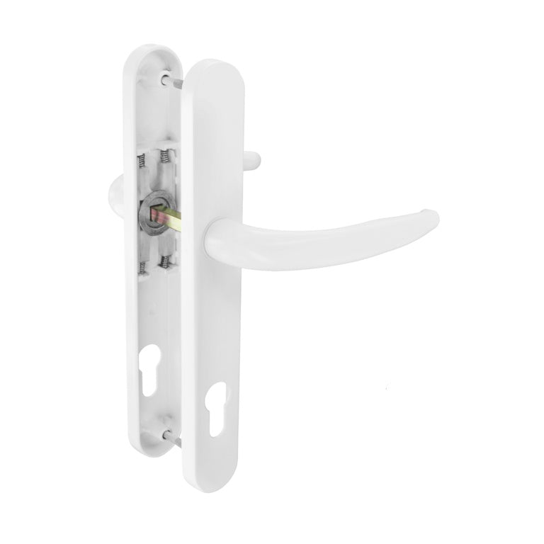 Securit White Upvc Door Handle 92mm/211mm (S9611)