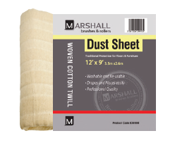 Woven Cotton Twill Dust Sheet 12' x 12' (3.6 m x 3.6 m)