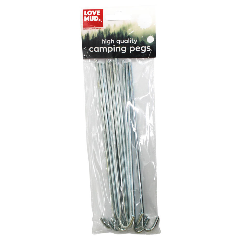 Love Mud - Camping Tent Pegs - 10 Pack (OLPS)