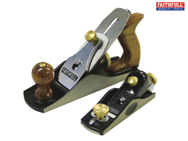 Faithfull Quality Tools No.4 Plane & No.60 1/2" Planes in Wooden Box