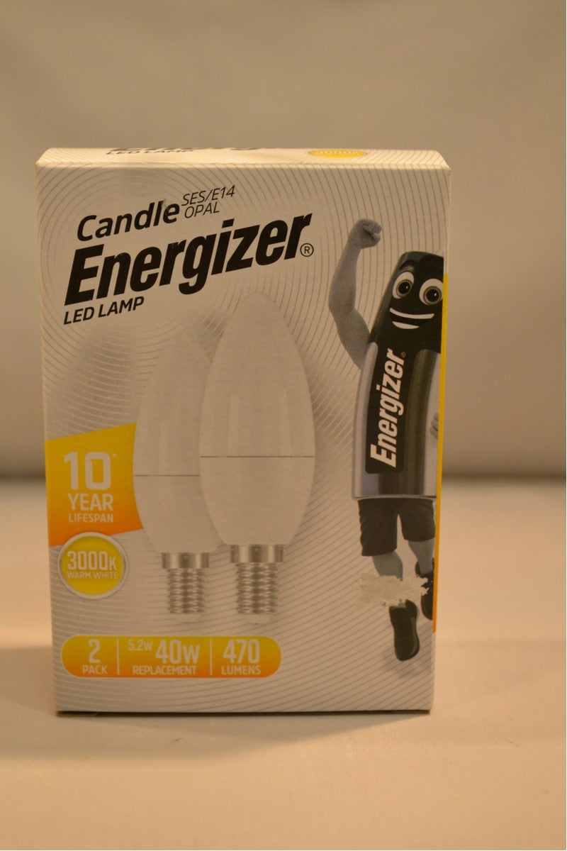 LED Candle Light Bulb - Warm White - SES/E14 Small Screw Cap - 5.2w (40w) - 2 pack