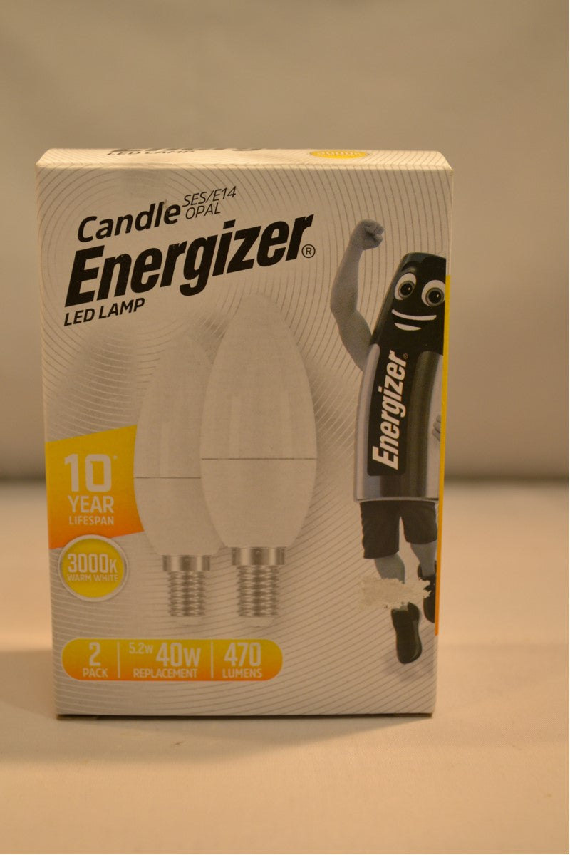 LED Candle Light Bulb - Warm White - SES/E14 Small Screw Cap  - 5.2w (40w) - 2 pack