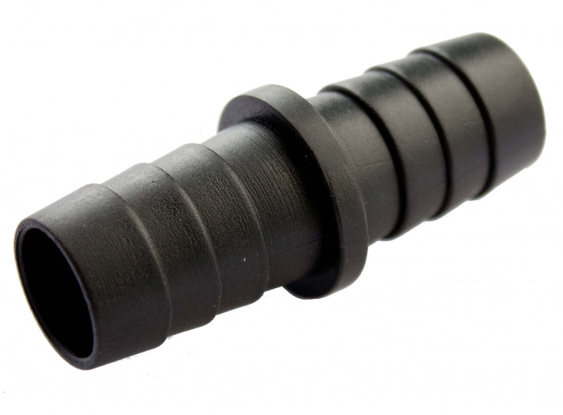 17mm x 17mm Straight Outlet Hose Connector - Black