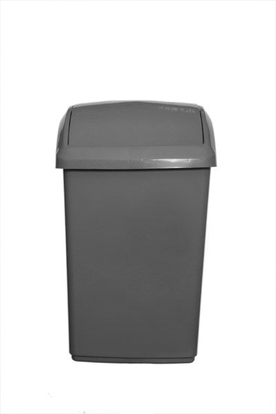 Grey 10 Litre Swing Lid Bin (H10S42)