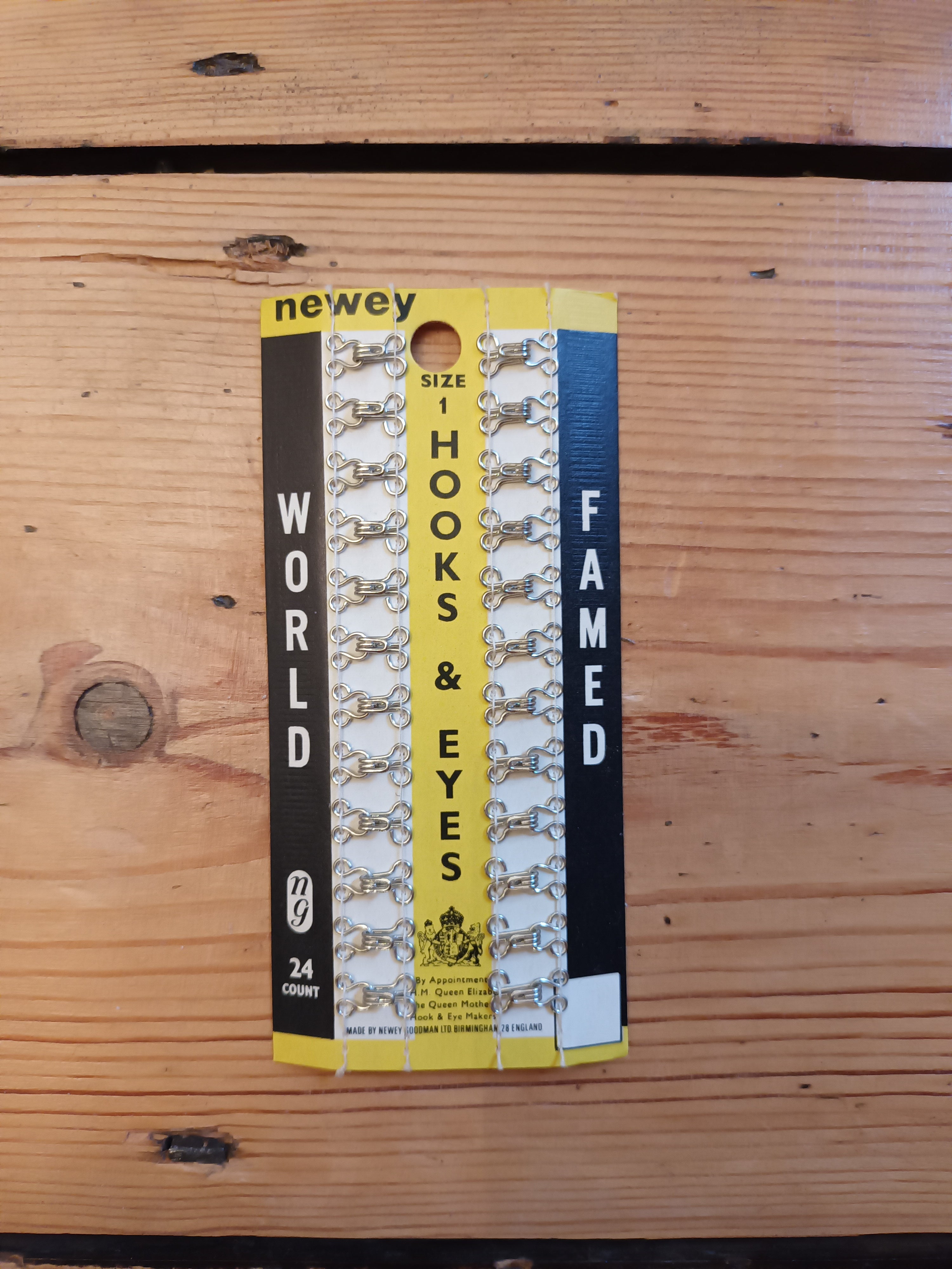 Vintage Packs of Newey's World Famed Hooks & Eyes