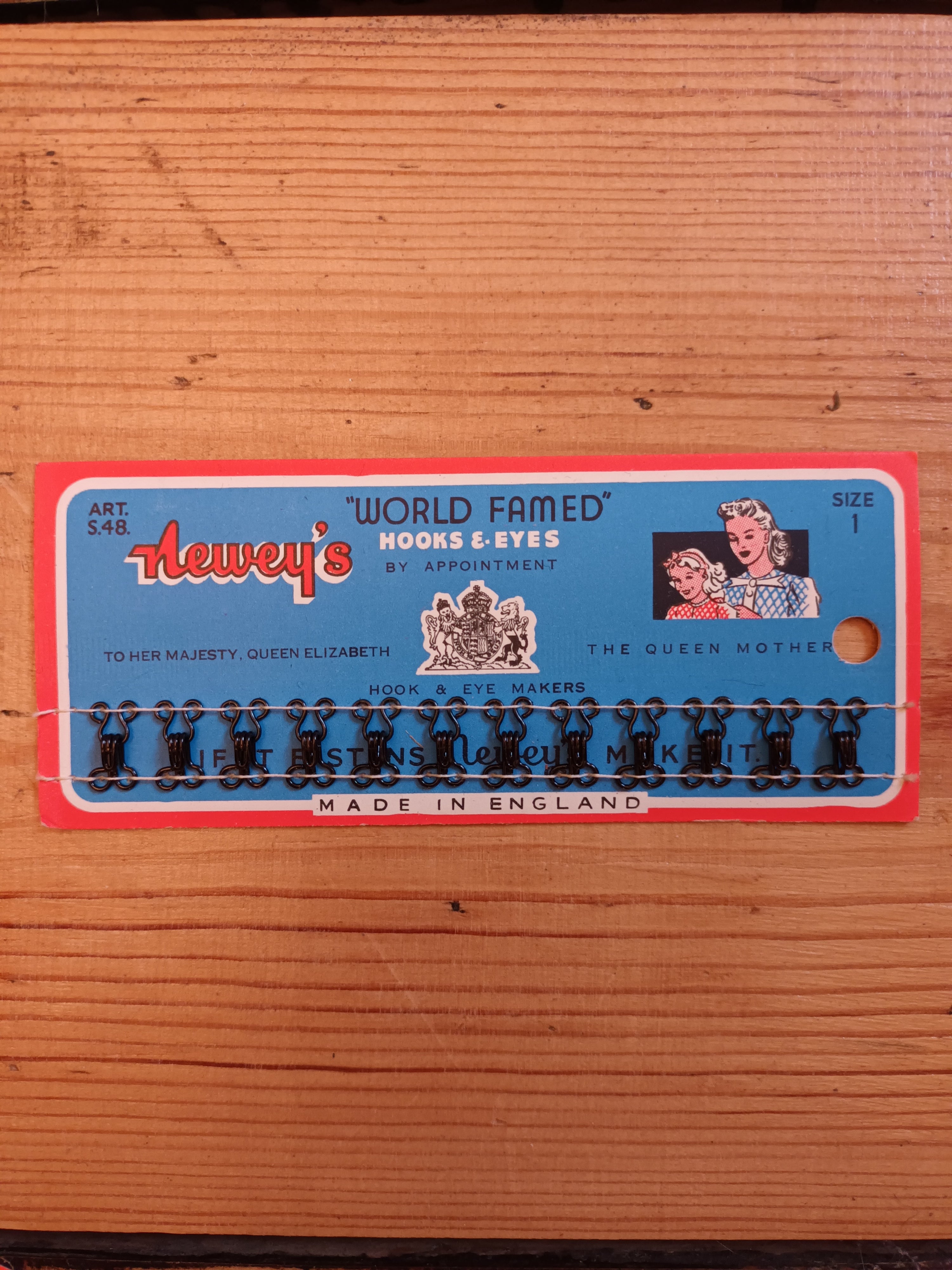 Vintage Packs of Newey's World Famed Hooks & Eyes