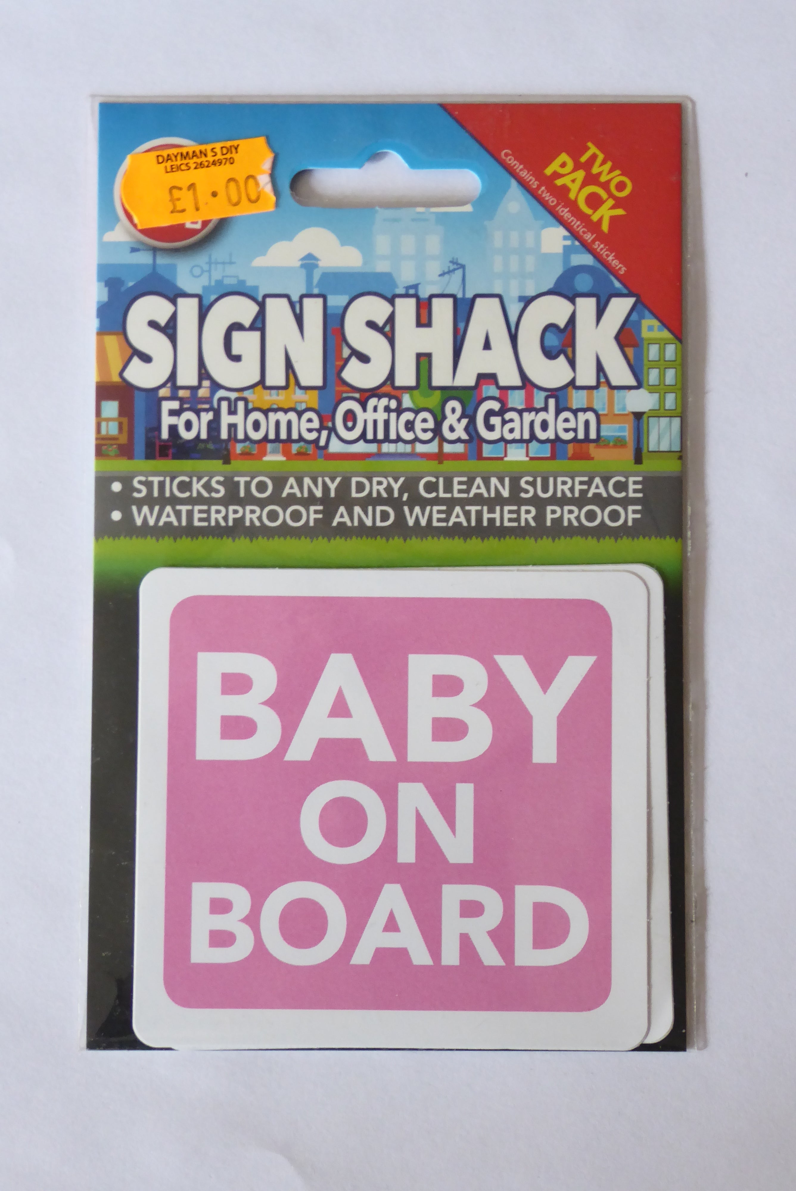 Sign Shack Adhesive Weatherproof Signs