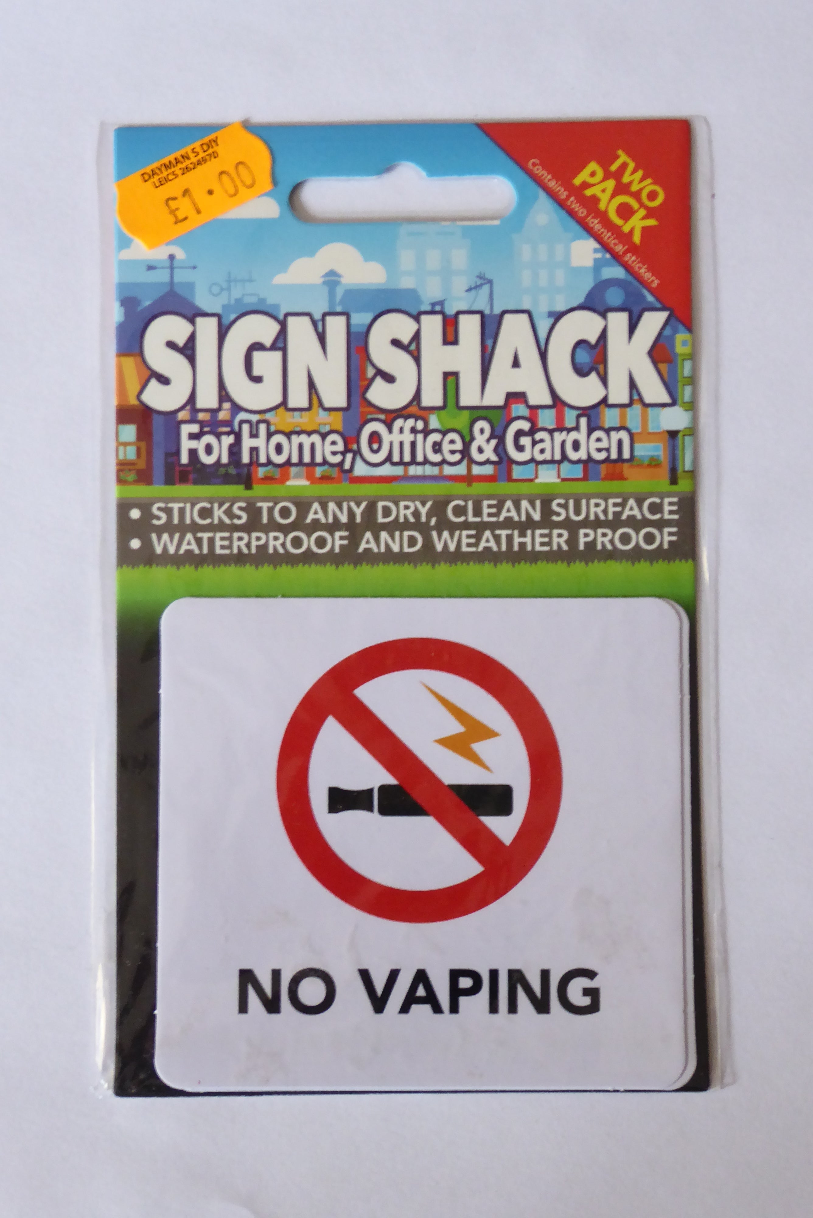 Sign Shack Adhesive Weatherproof Signs