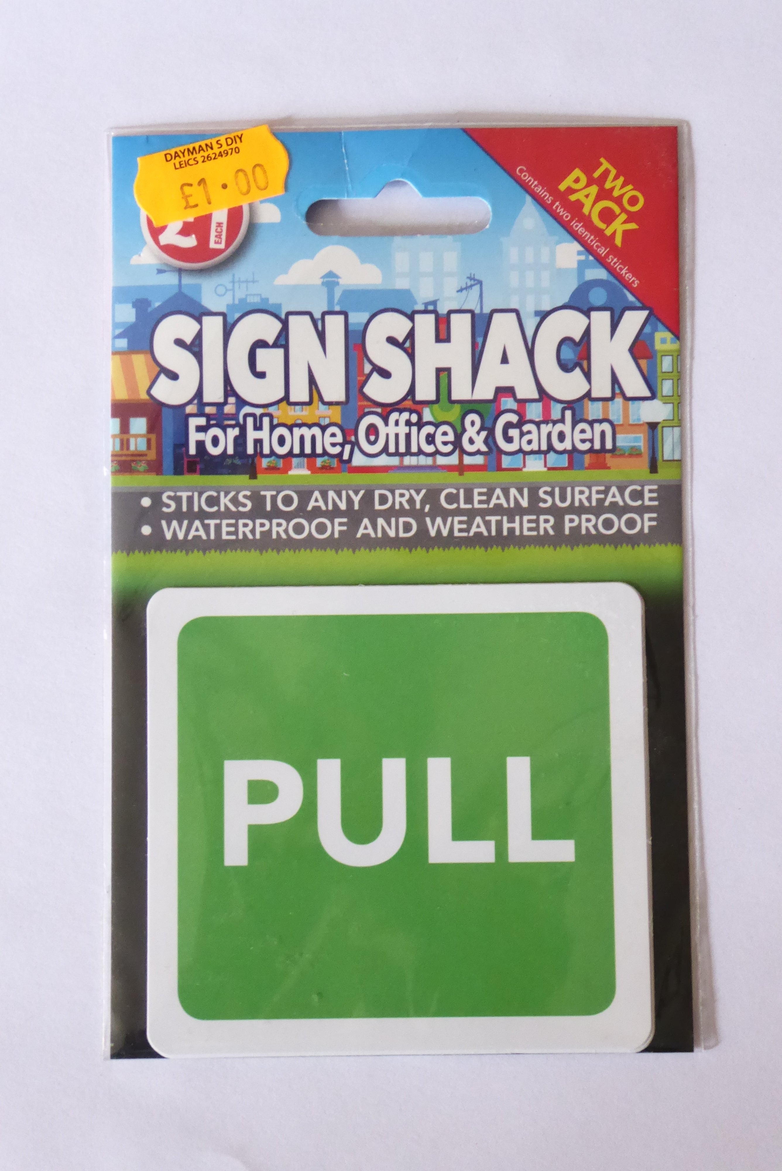 Sign Shack Adhesive Weatherproof Signs