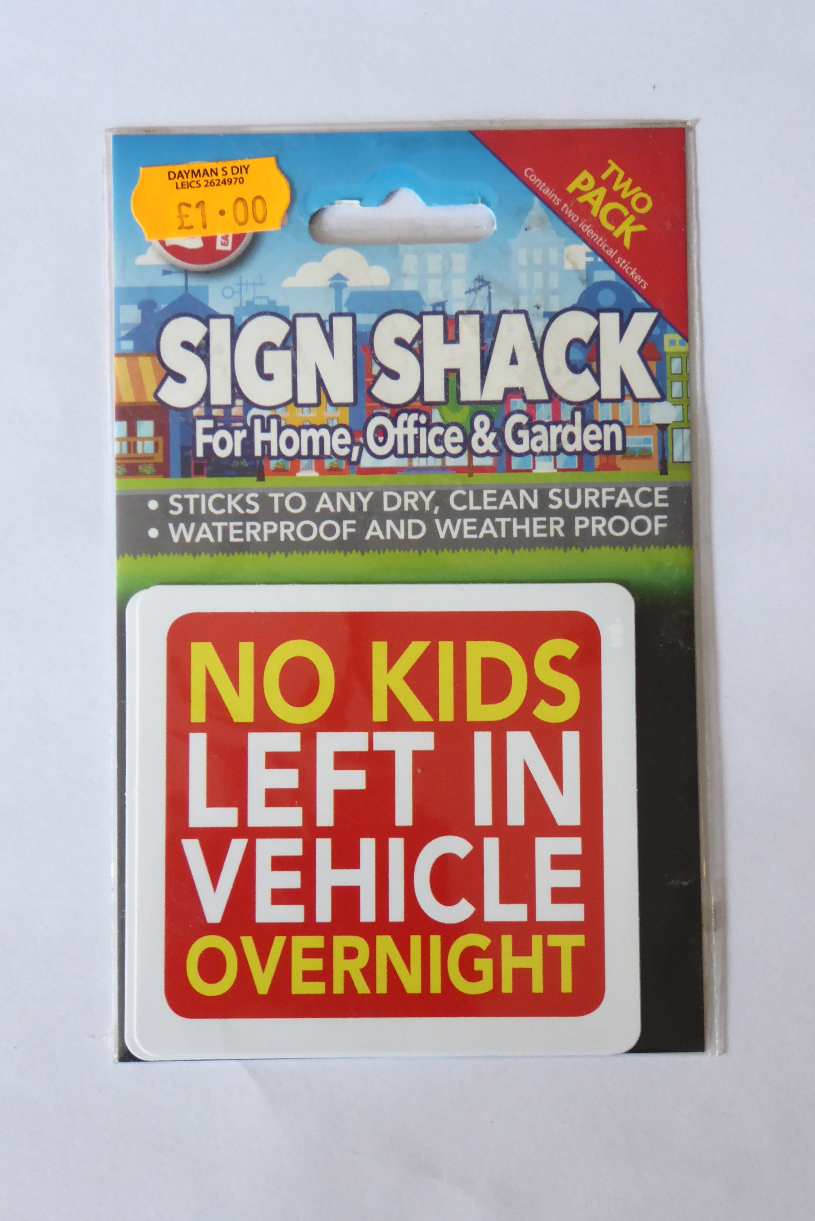 Sign Shack Adhesive Weatherproof Signs