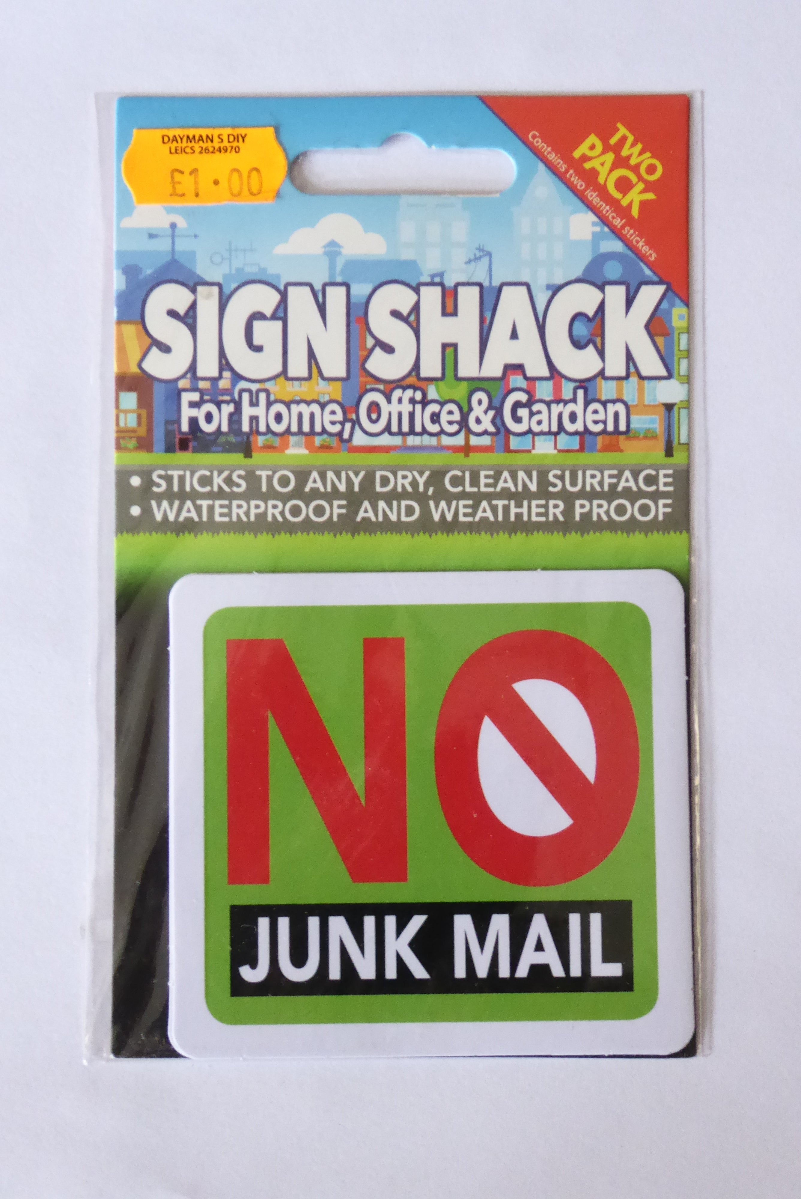 Sign Shack Adhesive Weatherproof Signs