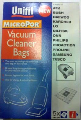 Vacuum Cleaner Bags UniFit UNI-238 Pack of 5