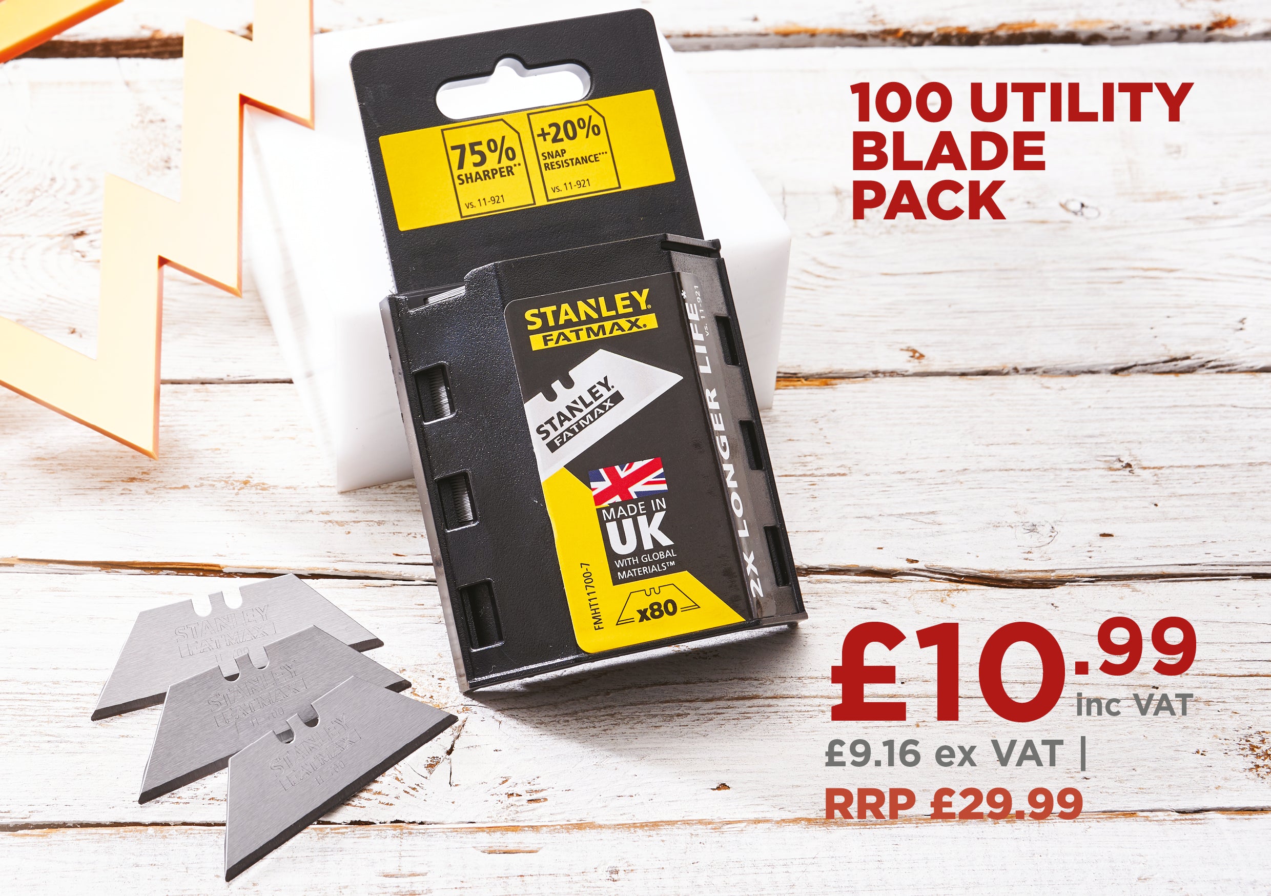 Stanley FatMax® Utility Blades (Dispenser of 100)