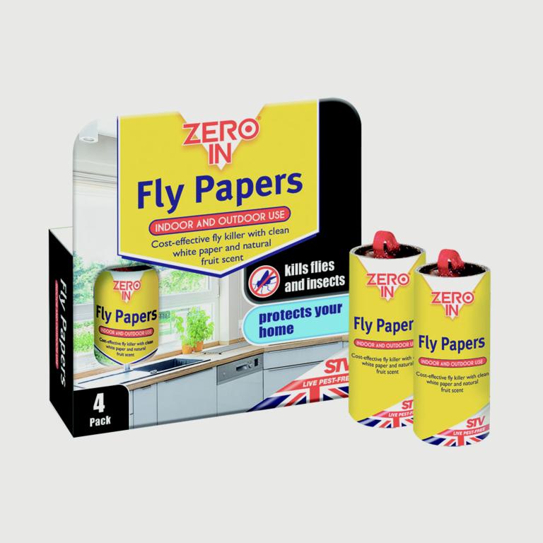 Zero In - Fly Papers - 4 Pack