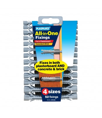 All-in-One Fixings - 52 pack - 5, 6.5, 8 & 10