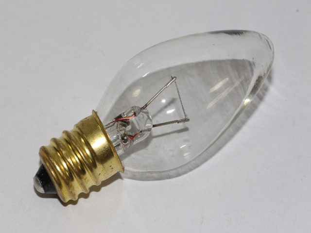 Replacement Christmas Light Bulb Clear 12V Small Screw