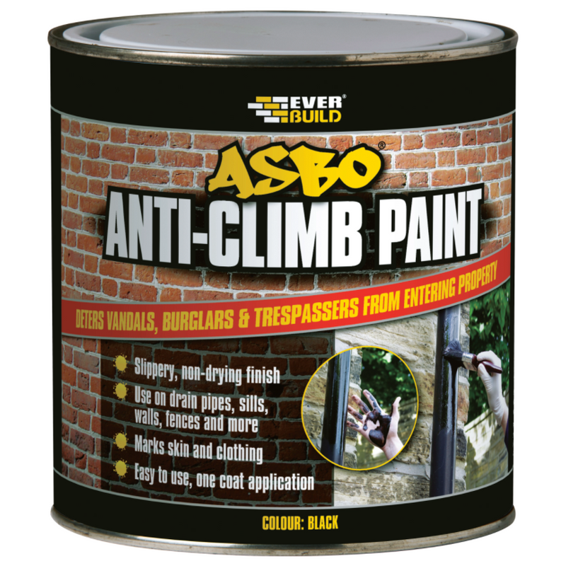 Everbuild ASBO Anti-Climb Paint Black 5 Litre (Dented cans)