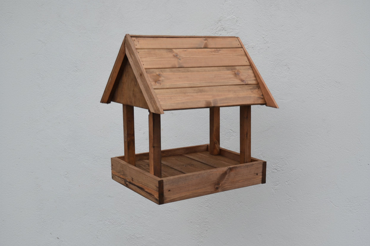 Large Handmade Wooden Bird Feeding Table with Bird House (LOCAL PICKUP / DELIVERY ONLY)
