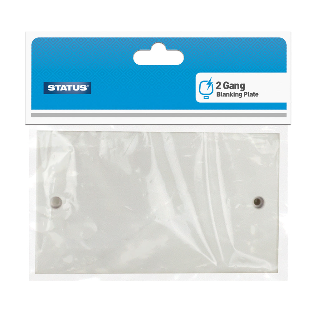 Status - White Blanking Plate - 1 Gang & 2 Gang