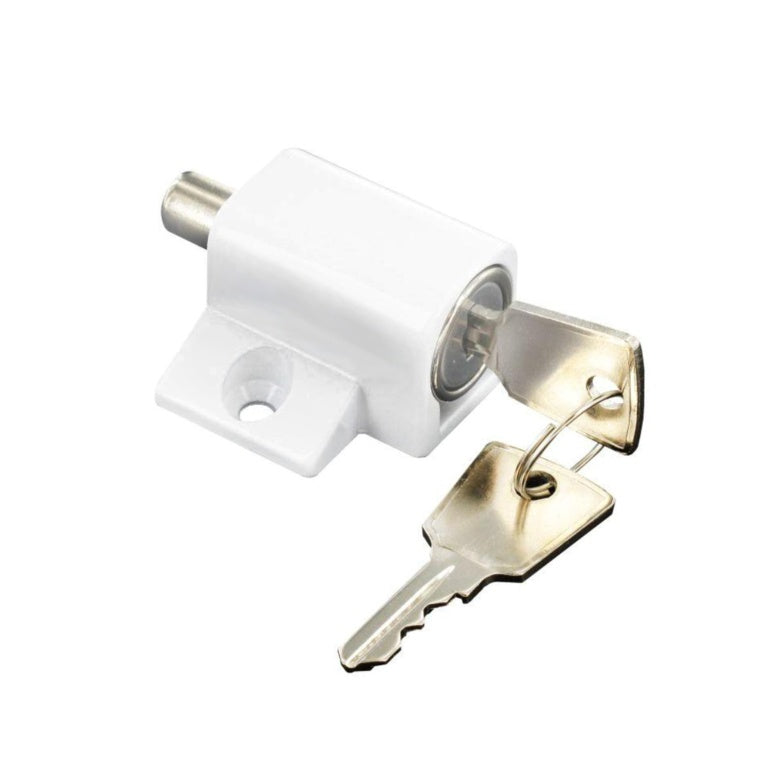 Securit Window/ Patio Door Lock with 2 Keys - Brass, Silver & White