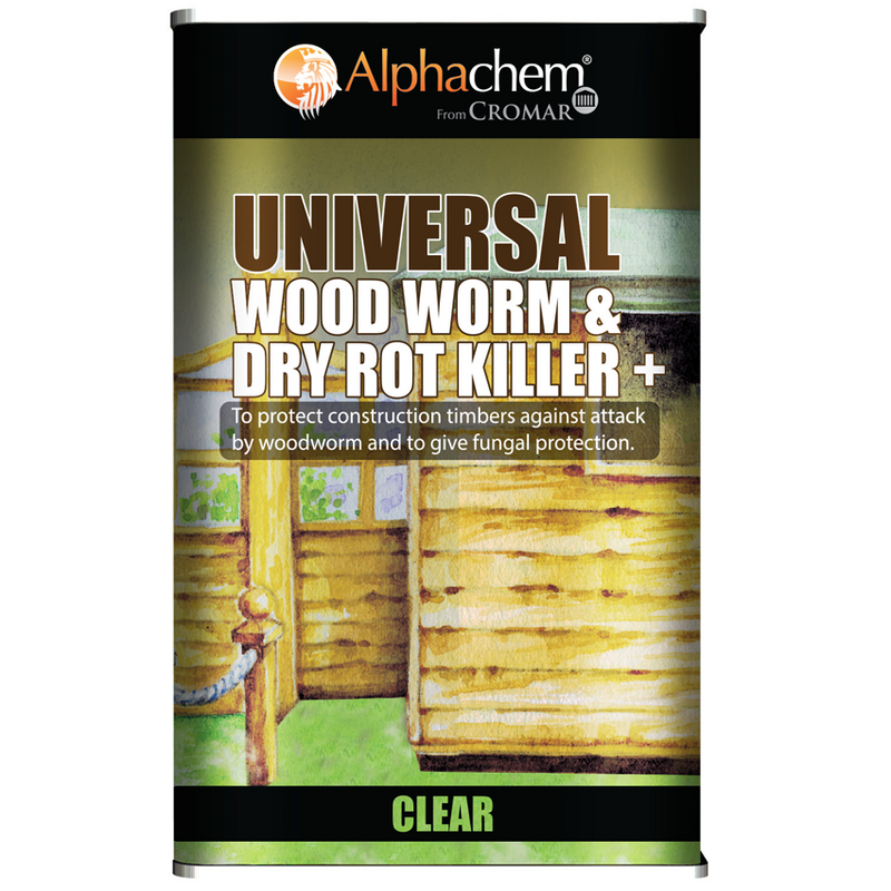 Alphachem Universal Wood Worm & Dry Rot Killer Plus - 1, 2.5 & 5 litres