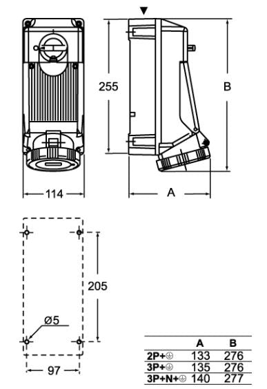 Switched Interlock Socket ILME IP67 TM1663 IR REF22