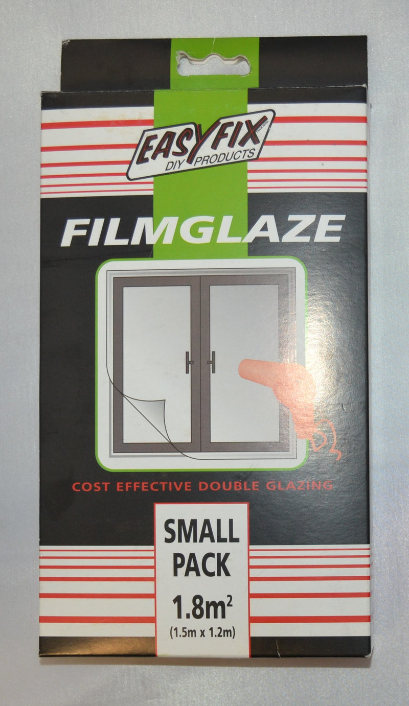 Easyfix - Filmglaze - Cost Effective Double Glazing - Small (1.8m²), Medium (4.5m²) & Large (9m²) packs