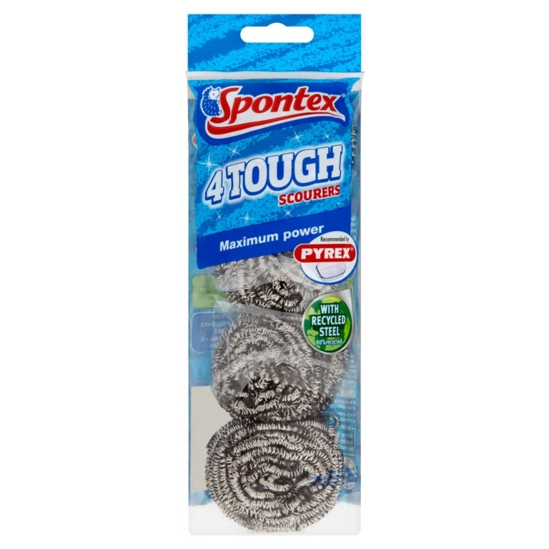 Spontex - Tough Scourers - Pack of 4