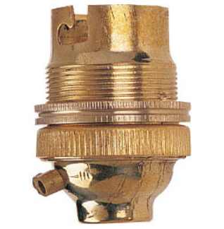 SBC Brass 1/2" Lampholder With Earth
