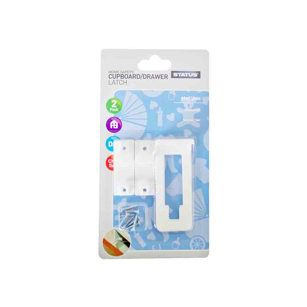 Status - Locking Cupboard & Drawer Latch - 2 Pack