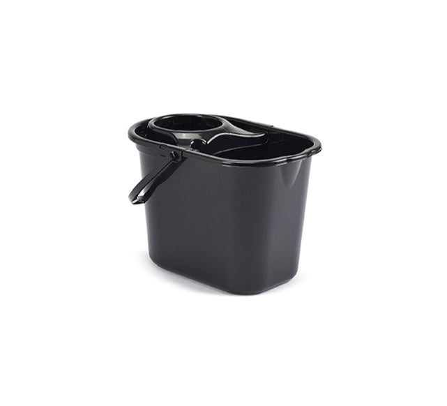 Plastic Mop Bucket 14 litre - Black, Grey or White
